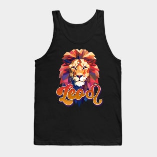 Geometric Leo the Lion Astrological Sign Tank Top